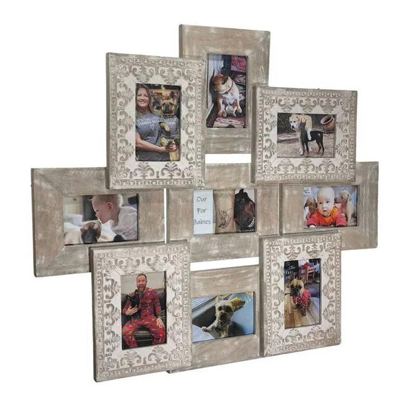 St. Germain Mango Wood 9 Photo Frame Wall Collage - Gifts for You 'n Me