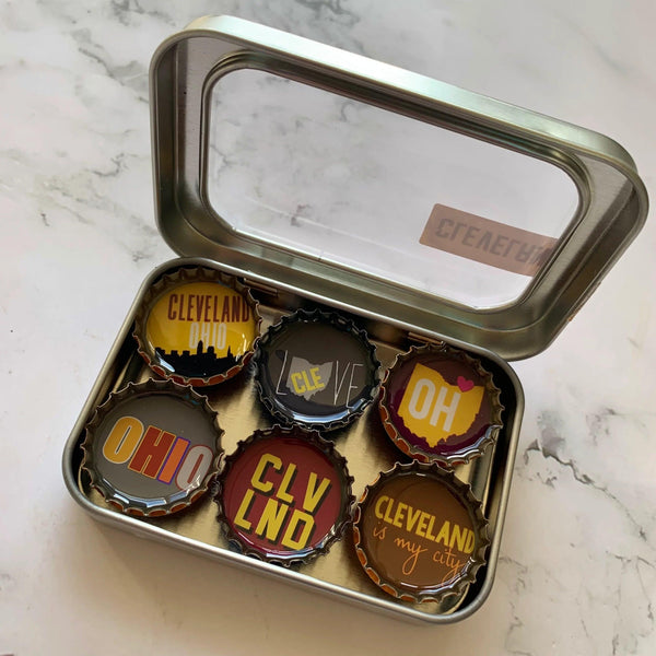Cleveland Magnets - Set of 6 - Gifts for You 'n Me