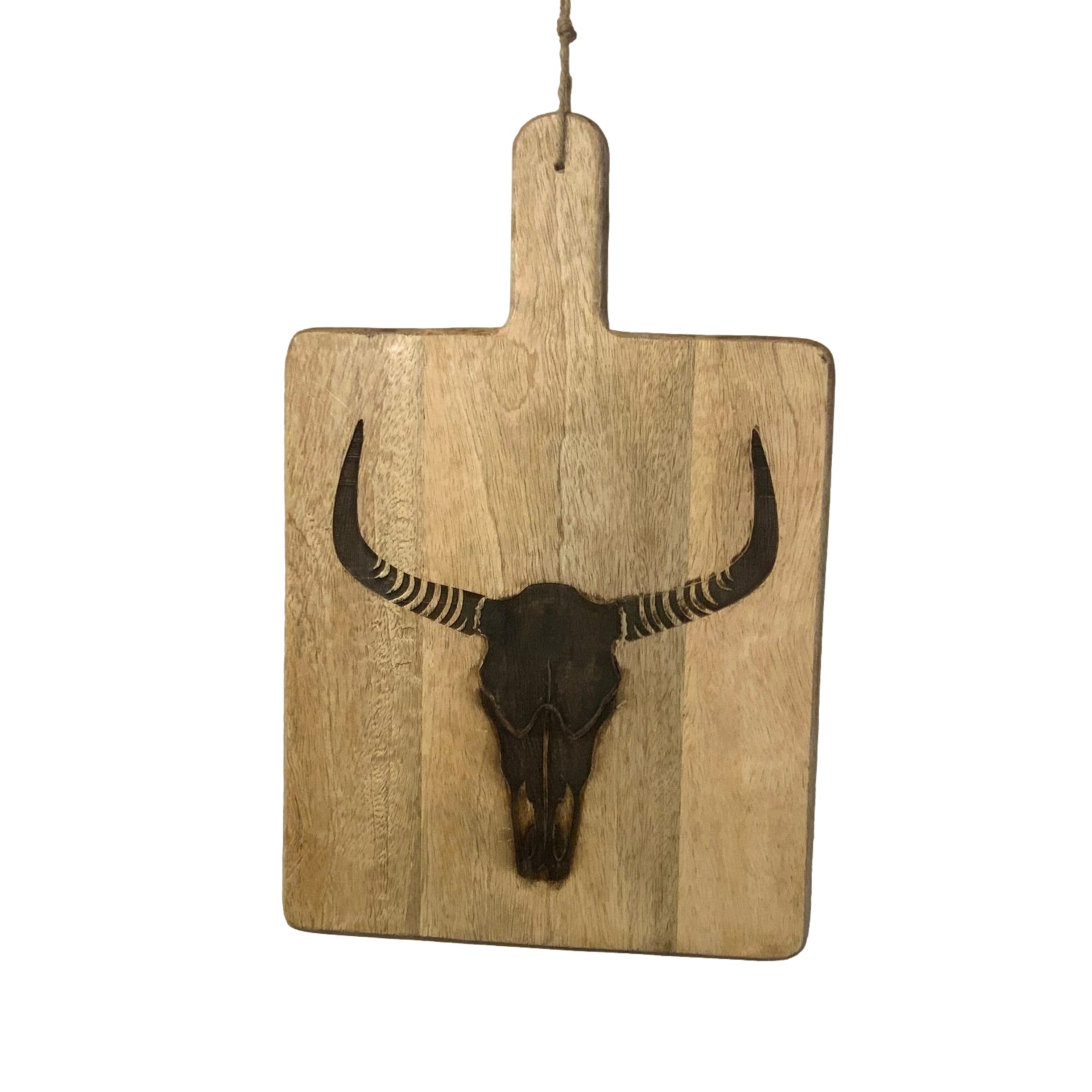 Set of 2 Horse/Longhorn Skull Branding Iron Cutting Boards - Gifts for You 'n Me