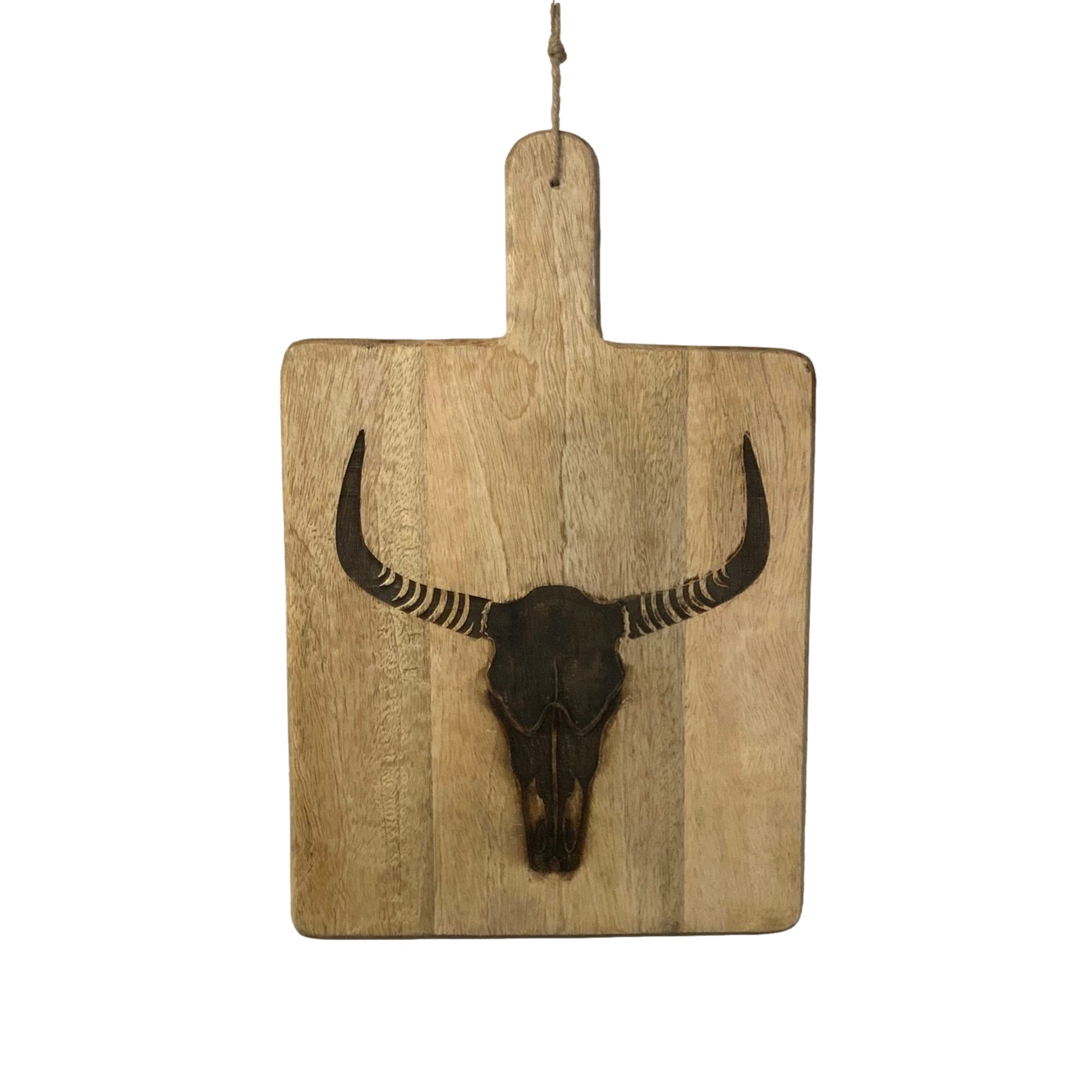 Set of 2 Horse/Longhorn Skull Branding Iron Cutting Boards - Gifts for You 'n Me