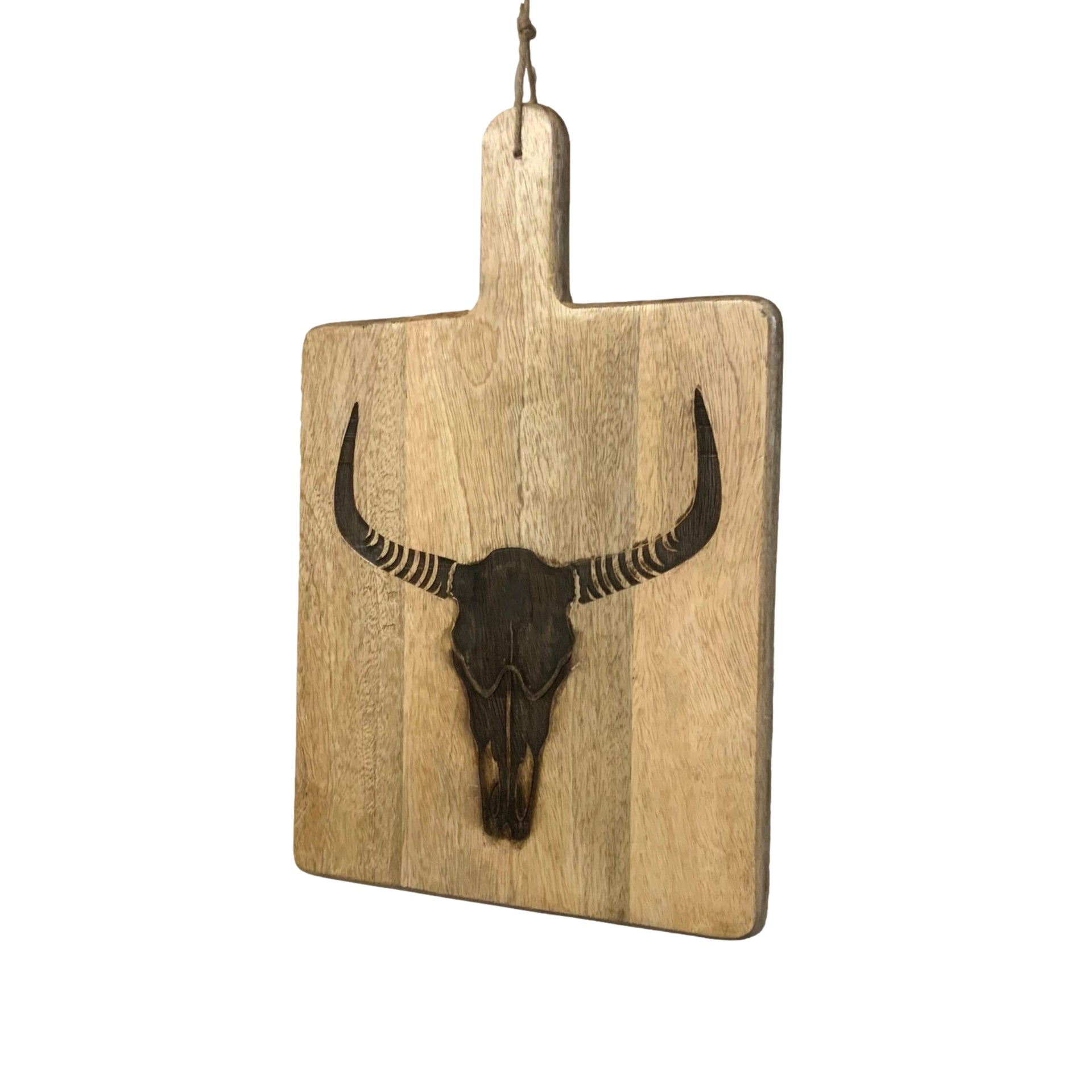 Set of 2 Horse/Longhorn Skull Branding Iron Cutting Boards - Gifts for You 'n Me