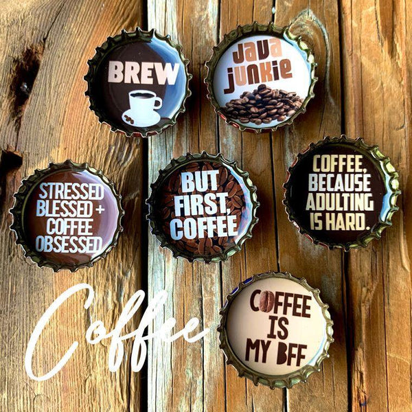 Coffee Magnets - Set of 6 - Gifts for You 'n Me