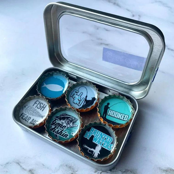 Gone Fishin' / Father's Day Magnets - Set of 6 - Gifts for You 'n Me