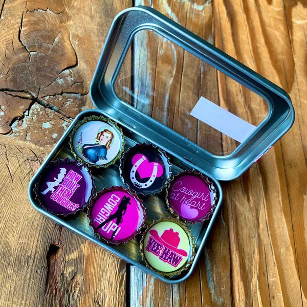 Cowgirl Magnets - Set of 6 - Gifts for You 'n Me