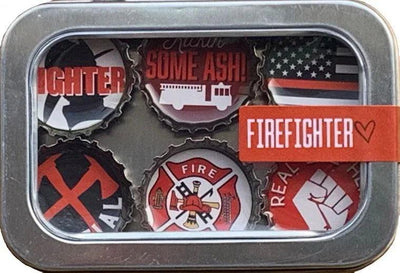 Fire Fighter Magnets - Set of 6