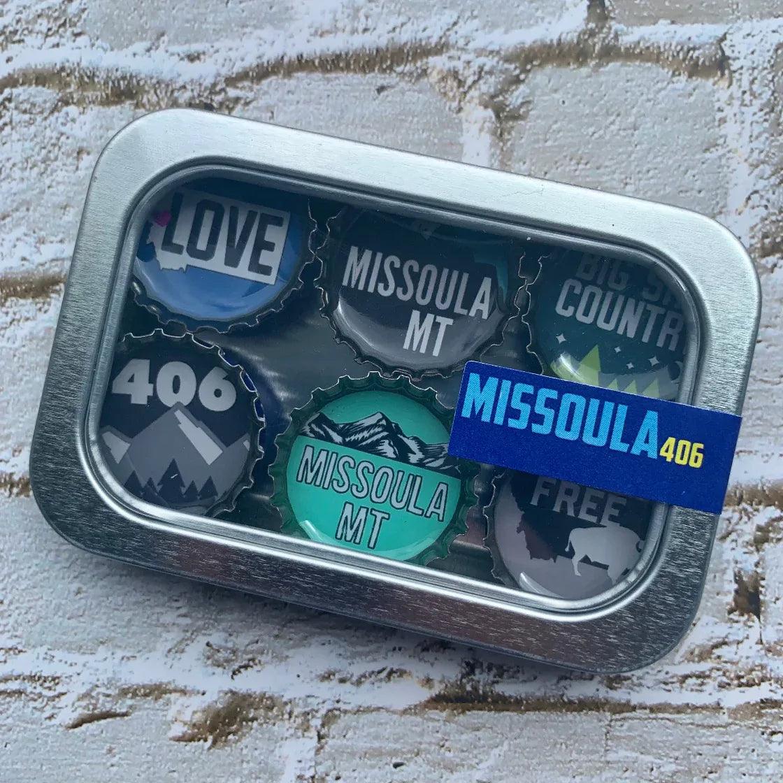 Missoula, Montana Magnets - Set of 6 - Gifts for You 'n Me