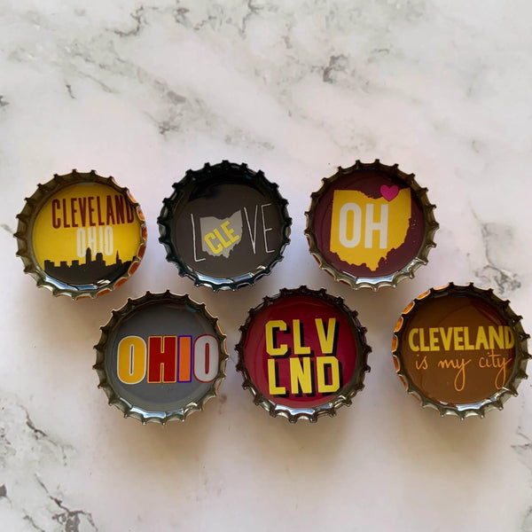 Cleveland Magnets - Set of 6 - Gifts for You 'n Me