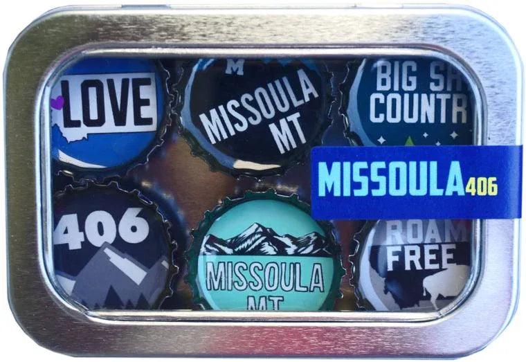Missoula, Montana Magnets - Set of 6 - Gifts for You 'n Me