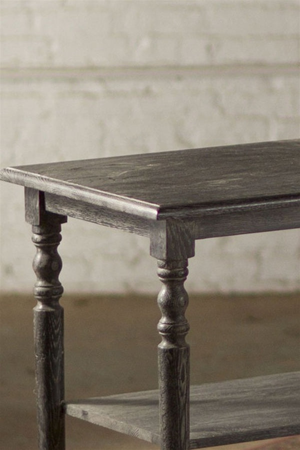 3-Tier Console Table in Ebony Black Finish