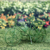 LARGE IRON BUTTERFLY BICYCLE PLANT STAND IN MOSS GREEN