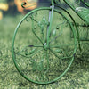 LARGE IRON BUTTERFLY BICYCLE PLANT STAND IN MOSS GREEN