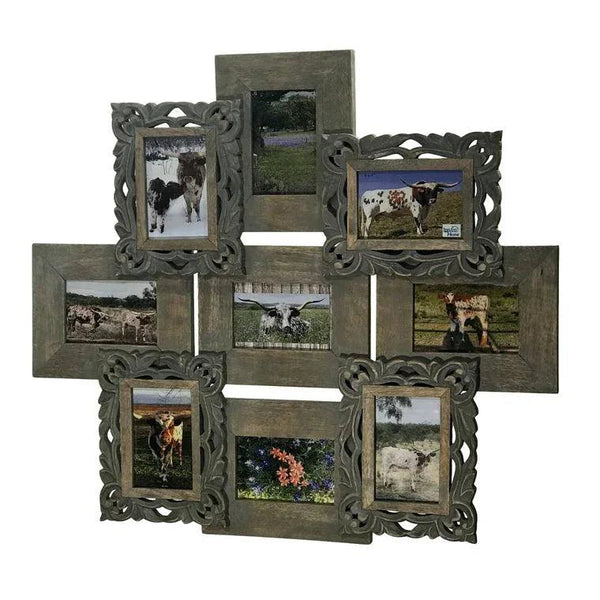 Royal Orleans Mango Wood 9 Photo Frame Wall Collage - Gifts for You 'n Me