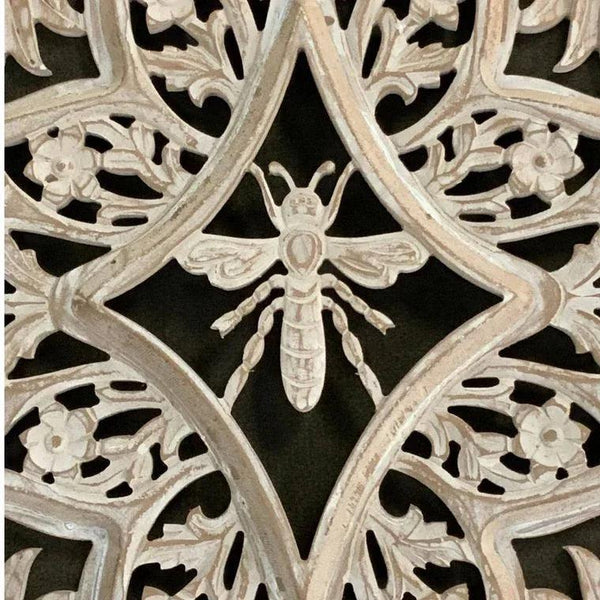 Queen Bee 3-D Carved Wood Wall Art Panel - Gifts for You 'n Me