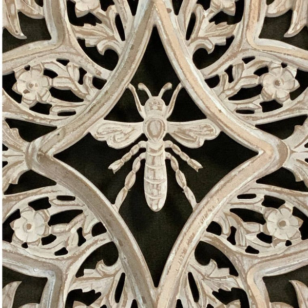 Queen Bee 3-D Carved Wood Wall Art Panel - Gifts for You 'n Me