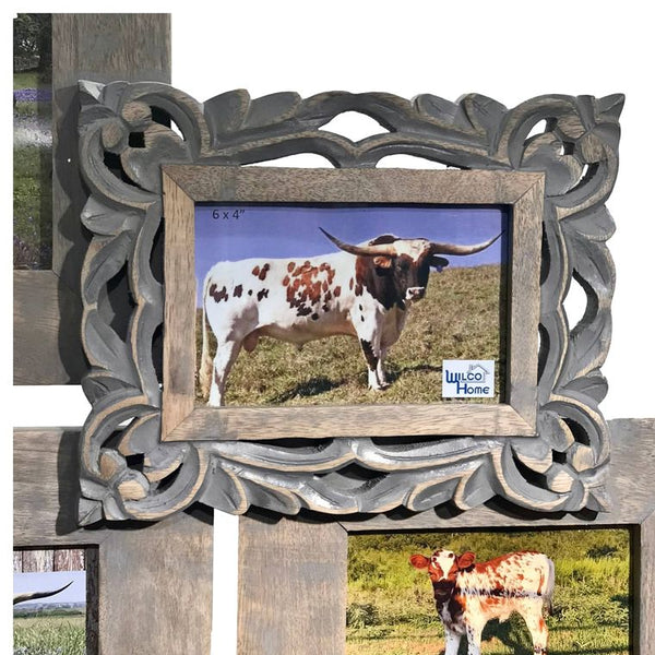 Royal Orleans Mango Wood 9 Photo Frame Wall Collage