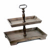Wood Rectangle 2 Tier Tray