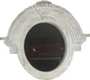 Architectural Mansard Mirror in White Finish