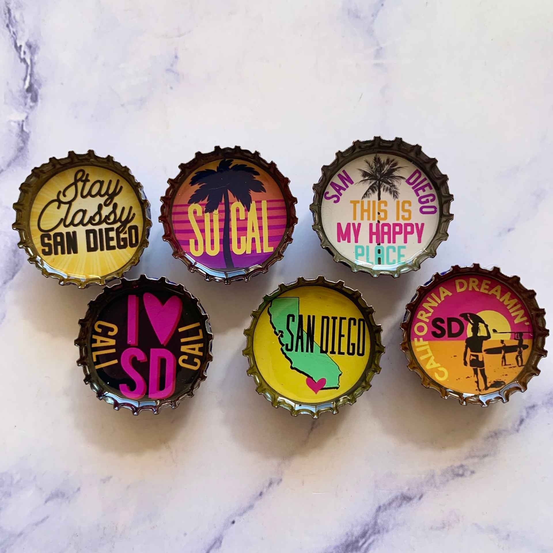 San Diego Magnets - Set of 6