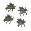 Set of 4 Polished Aluminum Bee T-lite Holders