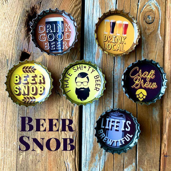 Beer Snob / Father's Day Magnets - Set of 6 - Gifts for You 'n Me