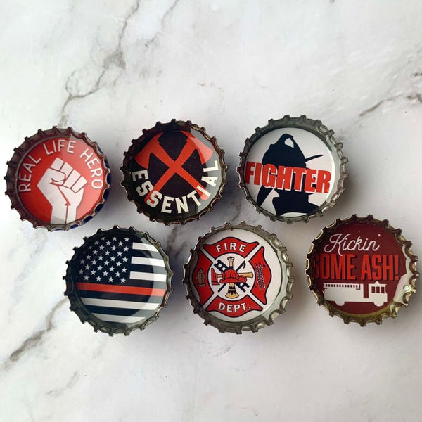 Fire Fighter Magnets - Set of 6