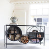 Iron And Glass Circles Console Table
