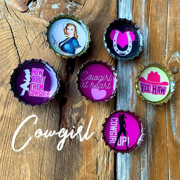Cowgirl Magnets - Set of 6 - Gifts for You 'n Me