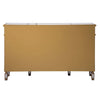 Elegant 3 Drawer 4 Door Cabinet 60 In. X 14 In. X 36 In. In Gold Clear