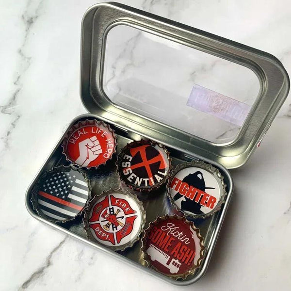 Fire Fighter Magnets - Set of 6 - Gifts for You 'n Me