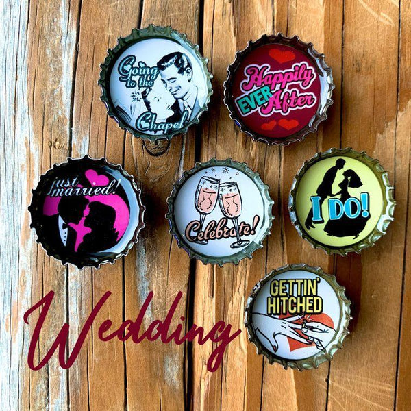 Wedding Magnets - Set of 6 - Gifts for You 'n Me