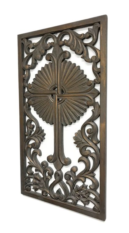 Hand Carved Gaelic Cross Wall Grill - 61005 - Gifts for You 'n Me