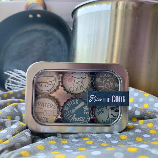 Kiss The Cook Magnets - Set of 6 - Gifts for You 'n Me