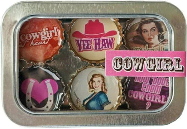 Cowgirl Magnets - Set of 6 - Gifts for You 'n Me