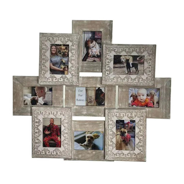 St. Germain Mango Wood 9 Photo Frame Wall Collage - Gifts for You 'n Me