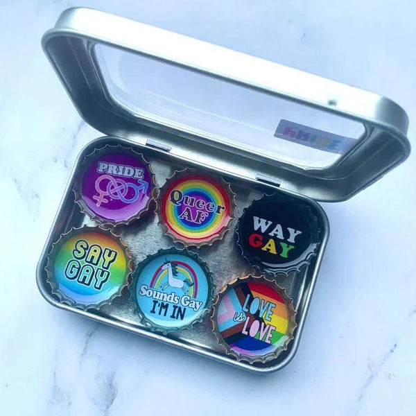 LGBTQ+ Pride magnets - Set of 6 - Gifts for You 'n Me