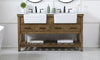 60 inch Clement Double Bathroom Vanity in Driftwood