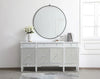 72 Inch Mirrored Credenza in Antique White