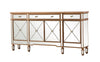 72 inch Mirrored Credenza in gold
