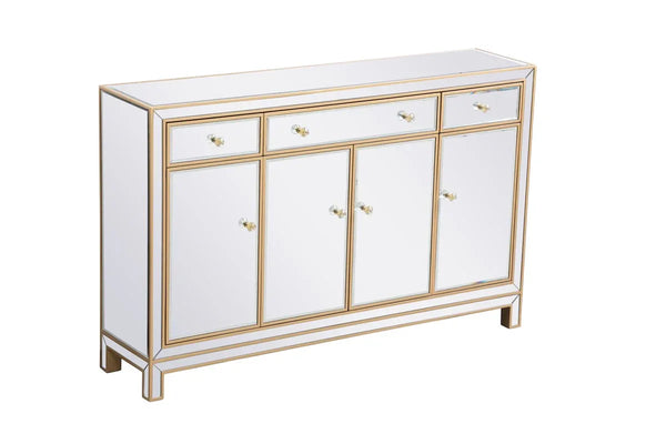 Reflexion Antique Gold 56-Inch Mirrored Sideboard - Gifts for You 'n Me