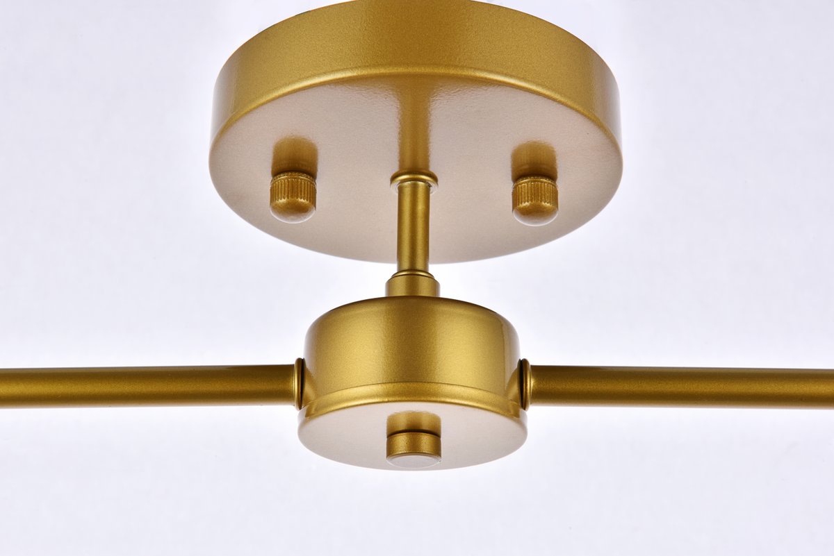 Zane 2 lights brass flush mount - Gifts for You 'n Me