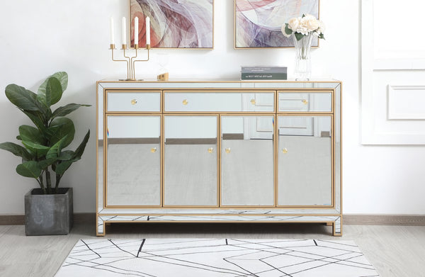 Reflexion Antique Gold 56-Inch Mirrored Sideboard