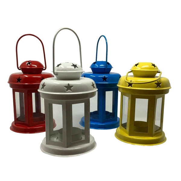 SET of 4 Assorted Mini All Star T-Light Candle Lanterns - Gifts for You 'n Me