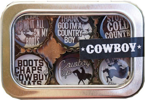 Cowboy Magnets - Set of 6 - Gifts for You 'n Me