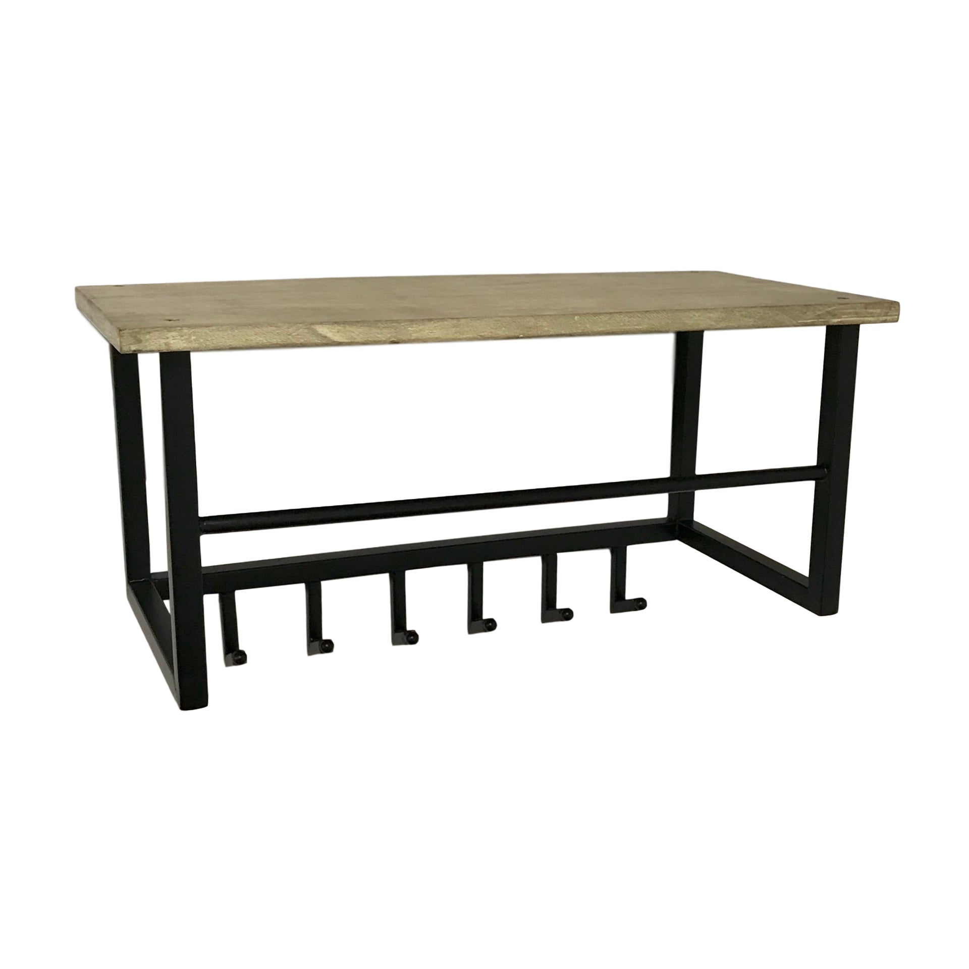 Denali Wood and Metal Organizer Wall Shelf