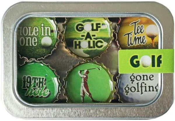 Golf / Father's Day Bottle Cap Magnets - Set of 6 - Gifts for You 'n Me