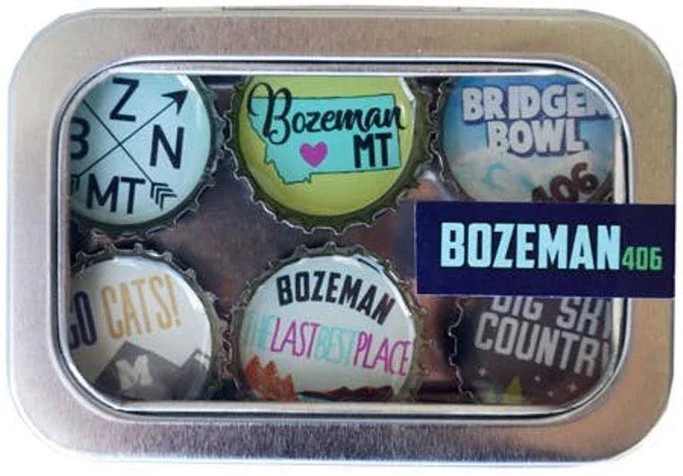 Bozeman, Montana Magnets - Set of 6 - Gifts for You 'n Me