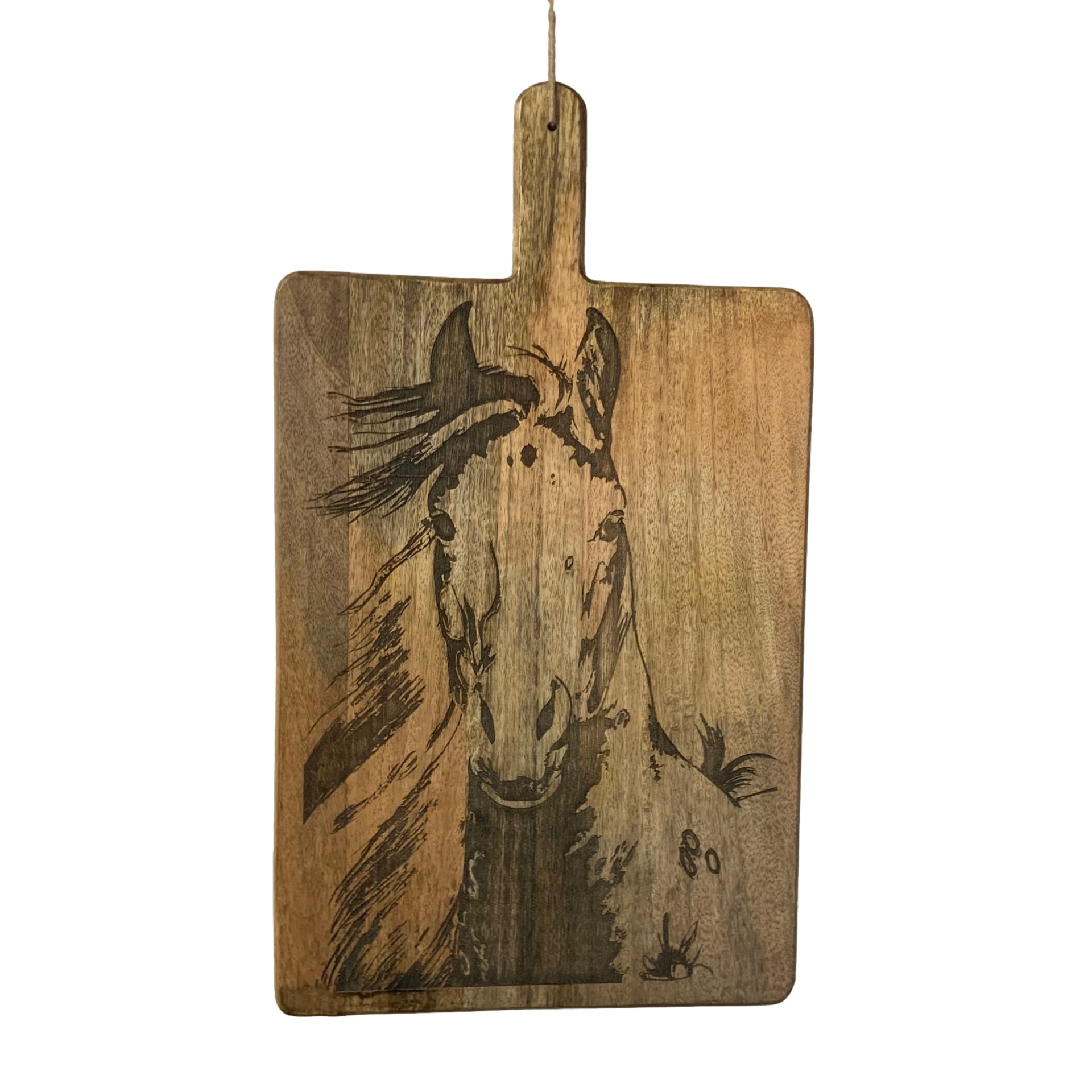 Set of 2 Horse/Longhorn Skull Branding Iron Cutting Boards - Gifts for You 'n Me