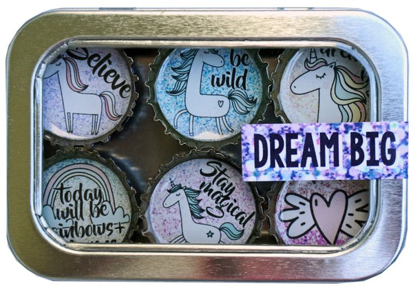 Unicorn Dream Big Magnets - Set of 6