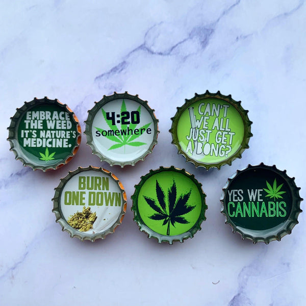 Cannabis Magnets - Set of 6 - Gifts for You 'n Me