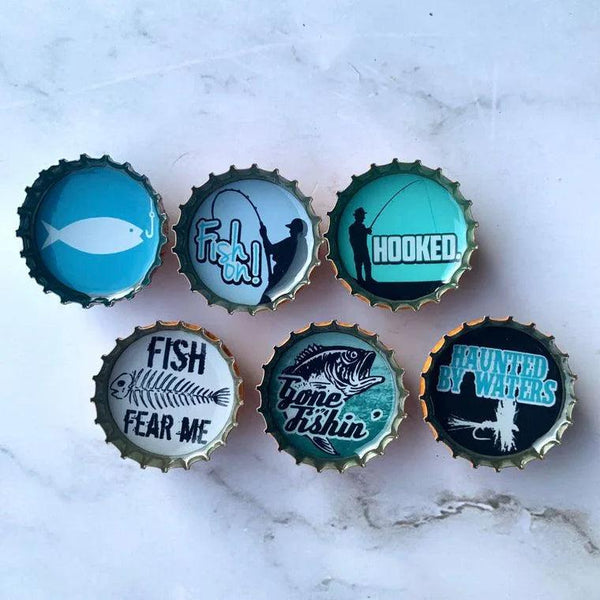 Gone Fishin' / Father's Day Magnets - Set of 6 - Gifts for You 'n Me